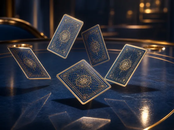 Decorative image of floating cards—not actual gameplay of Zuma Dragon